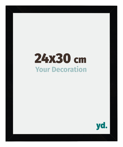 Mura MDF Fotokader 24x30cm Zwart Hoogglans Voorzijde Maat | Yourdecoration.be