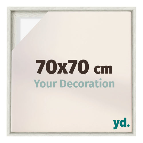 Lyon MDF Baklijst 70x70cm White Wash Voorzijde Maat | Yourdecoration.be