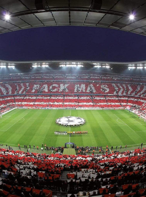 Wizard+Genius FCB Bayern München Stadion Choreo Vlies Fotobehang 192x260cm 4 banen | Yourdecoration.be