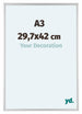 Aurora Aluminium Fotokader 29-7x42cm Zilver Mat Voorzijde Maat | Yourdecoration.be