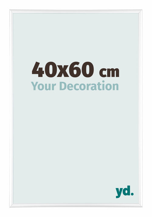 Aurora Aluminium Fotokader 40x60cm Wit Hoogglans Voorzijde Maat | Yourdecoration.be