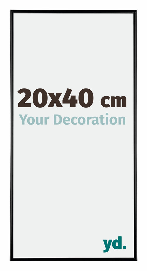 Austin Aluminium Fotokader 20x40cm Zwart Hoogglans Voorzijde Maat | Yourdecoration.be