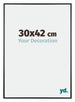 Austin Aluminium Fotokader 30x42cm Zwart Hoogglans Voorzijde Maat | Yourdecoration.be