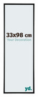 Austin Aluminium Fotokader 33x98cm Zwart Hoogglans Voorzijde Maat | Yourdecoration.be