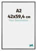 Austin Aluminium Fotokader 42x59 4cm A2 Zwart Hoogglans Voorzijde Maat | Yourdecoration.be