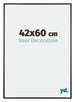 Austin Aluminium Fotokader 42x60cm Zwart Hoogglans Voorzijde Maat | Yourdecoration.be