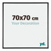 Austin Aluminium Fotokader 70x70cm Zwart Hoogglans Voorzijde Maat | Yourdecoration.be