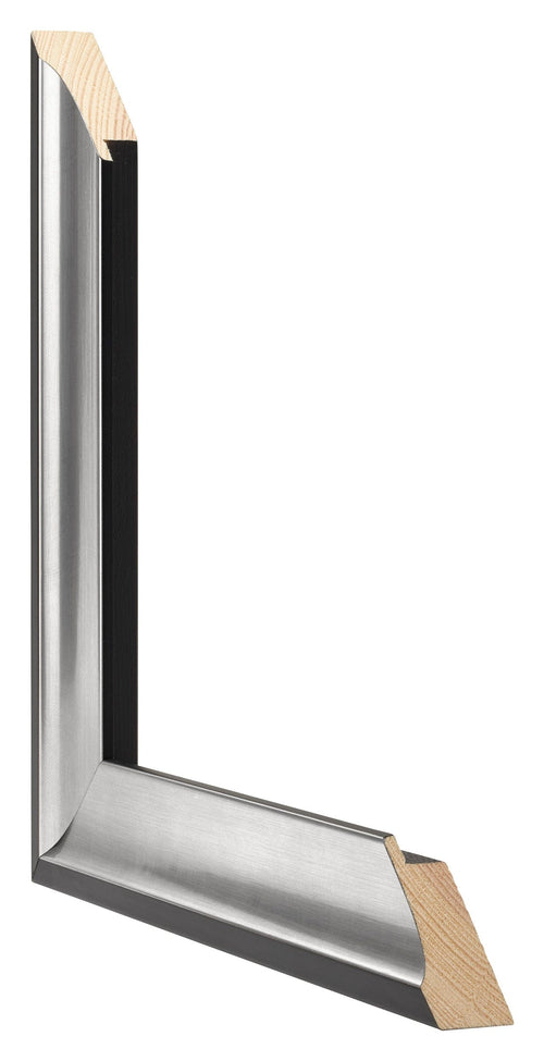 Birmingham Houten Fotokader 20x60cm Zwart Zilver Gepolijst Detail Doorsnede | Yourdecoration.be
