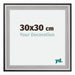 Birmingham Houten Fotokader 30x30cm Zwart Zilver gepolijst Maat | Yourdecoration.be