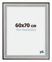 Birmingham Houten Fotokader 60x70cm Zwart Zilver gepolijst Maat | Yourdecoration.be