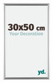 Bordeaux Kunststof Fotokader 30x50cm Zilver Voorzijde Maat | Yourdecoration.be