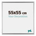 Bordeaux Kunststof Fotokader 55x55cm Zilver Voorzijde Maat | Yourdecoration.be