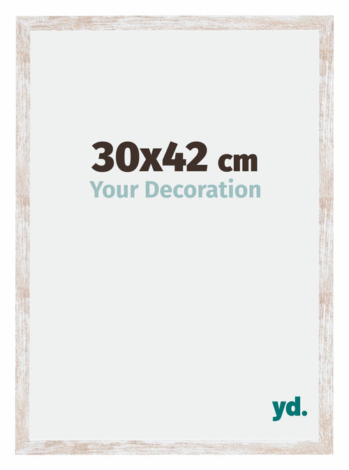 Catania MDF Fotokader 30x42cm White Wash Maat | Yourdecoration.be