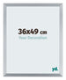 Catania MDF Fotokader 36x49cm Zilver Voorzijde Maat | Yourdecoration.be