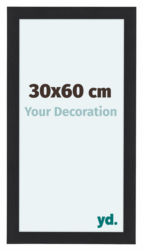 Como MDF Fotokader 30x60cm Zwart Houtnerf Voorzijde Maat | Yourdecoration.be