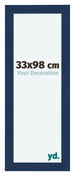 Como MDF Fotokader 33x98cm Donkerblauw Geveegd Voorzijde Maat | Yourdecoration.be