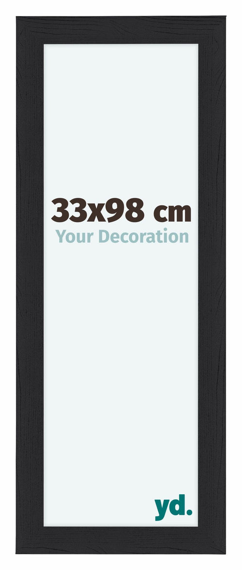 Como MDF Fotokader 33x98cm Zwart Houtnerf Voorzijde Maat | Yourdecoration.be
