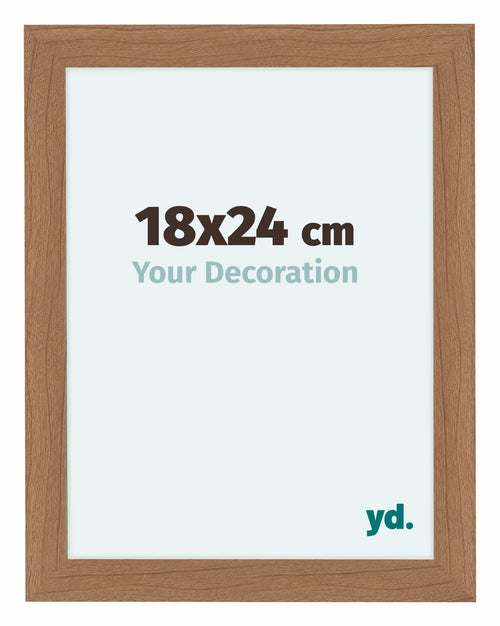 Como MDF Fotokader 36x48cm Notenhout Licht Voorzijde Maat | Yourdecoration.be