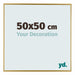 Evry Kunststof Fotokader 50x50cm Goud Voorzijde Maat | Yourdecoration.be
