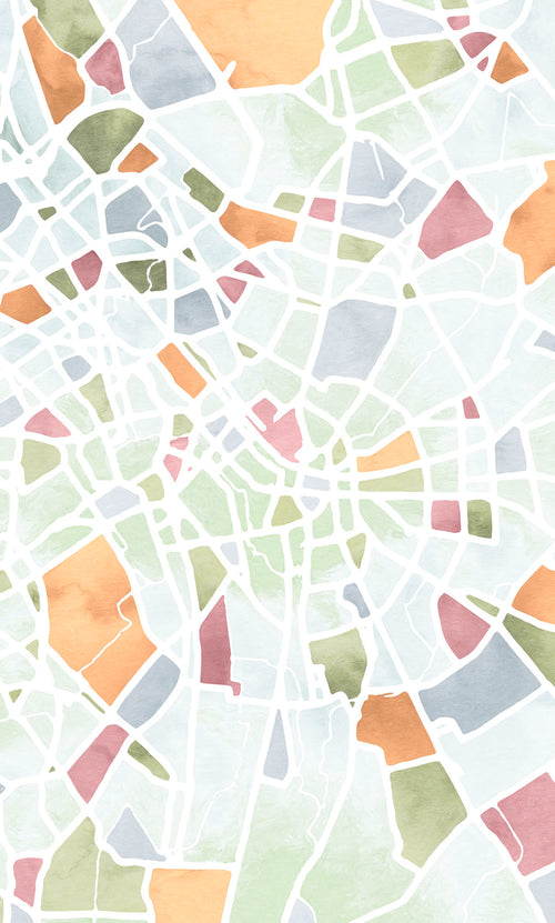 Fotobehang City Map 150x250cm Komar FLX3 063 | Yourdecoration.be