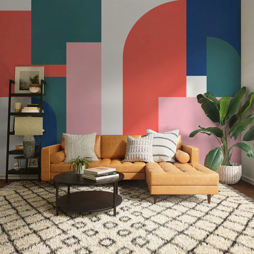 Fotobehang Geometric Colours 350x250cm FLX7 032 Sfeer | Yourdecoration.be