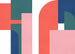 Fotobehang Geometric Colours 350x250cm FLX7 032 | Yourdecoration.be