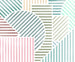 Fotobehang Jeux de Lignes Bonbon 300x250cm FLX6 039 | Yourdecoration.be