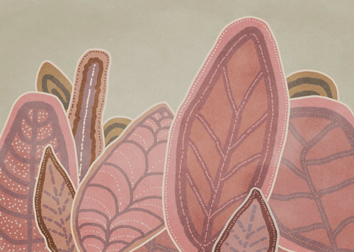 Fotobehang Papunya Leafs 350x250cm FLX7 024 | Yourdecoration.be