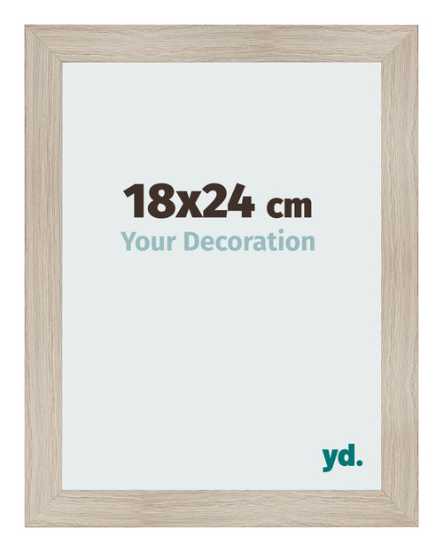 Fotokader 18x24cm Eiken Licht MDF Pisa Voorzijde Maat | Yourdecoration.be