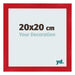 Fotokader 20x20cm Rood MDF Pisa Voorzijde Maat | Yourdecoration.be