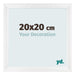 Fotokader 20x20cm Wit Hoogglans MDF Pisa Voorzijde Maat | Yourdecoration.be