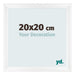 Fotokader 20x20cm Wit Mat MDF Pisa Voorzijde Maat | Yourdecoration.be