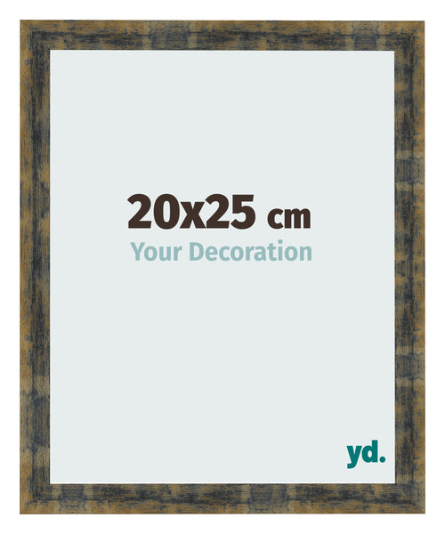 Fotokader 20x25cm Blauw Goud Gemeleerd MDF Pisa Voorzijde Maat | Yourdecoration.be