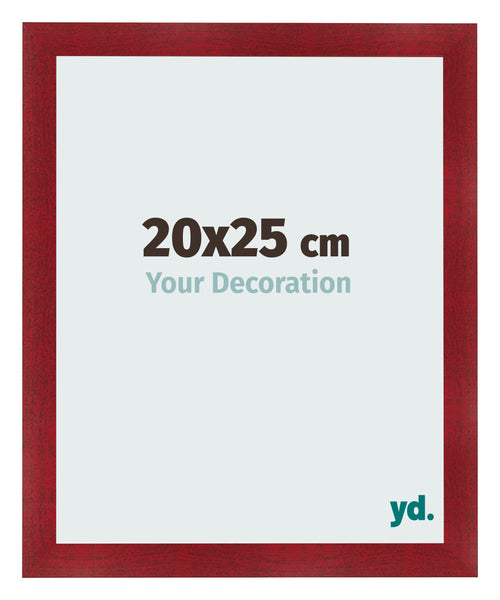 Fotokader 20x25cm Wijnrood Geveegd MDF Pisa Voorzijde Maat | Yourdecoration.be