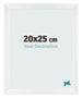 Fotokader 20x25cm Wit Geveegd MDF Pisa Voorzijde Maat | Yourdecoration.be
