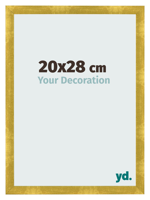 Fotokader 20x28cm Goud Vintage MDF Pisa Voorzijde Maat | Yourdecoration.be