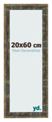 Fotokader 20x60cm Blauw Goud Gemeleerd MDF Pisa Voorzijde Maat | Yourdecoration.be