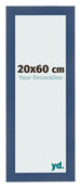 Fotokader 20x60cm Donkerblauw Geveegd MDF Pisa Voorzijde Maat | Yourdecoration.be