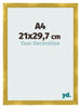 Fotokader 21x29 7cm A4 Goud Vintage MDF Pisa Voorzijde Maat | Yourdecoration.be