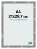 Fotokader 21x29 7cm A4 Metaal Vintage MDF Pisa Voorzijde Maat | Yourdecoration.be