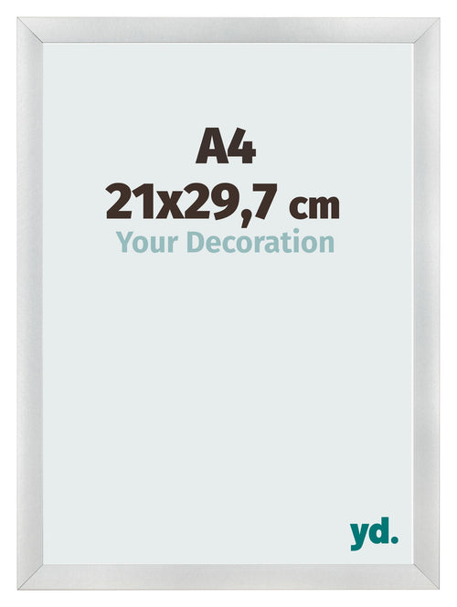Fotokader 21x29 7cm A4 Zilver Mat MDF Pisa Voorzijde Maat | Yourdecoration.be