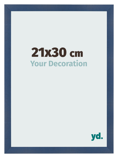 Fotokader 21x30cm Donkerblauw Geveegd MDF Pisa Voorzijde Maat | Yourdecoration.be