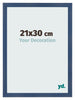 Fotokader 21x30cm Donkerblauw Geveegd MDF Pisa Voorzijde Maat | Yourdecoration.be