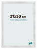Fotokader 21x30cm Zilver Mat MDF Pisa Voorzijde Maat | Yourdecoration.be