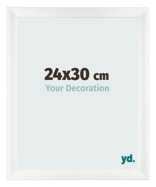 Fotokader 24x30cm Wit Geveegd MDF Pisa Voorzijde Maat | Yourdecoration.be