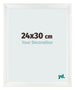 Fotokader 24x30cm Wit Geveegd MDF Pisa Voorzijde Maat | Yourdecoration.be