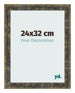 Fotokader 24x32cm Blauw Goud Gemeleerd MDF Pisa Voorzijde Maat | Yourdecoration.be
