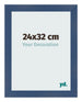 Fotokader 24x32cm Donkerblauw Geveegd MDF Pisa Voorzijde Maat | Yourdecoration.be