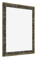Fotokader 25x25cm Blauw Goud Gemeleerd MDF Pisa Voorzijde Schuin | Yourdecoration.be