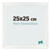 Fotokader 25x25cm Wit Geveegd MDF Pisa Voorzijde Maat | Yourdecoration.be